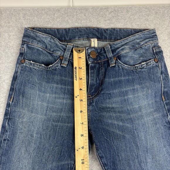 Acquaverde Jeans Natural Concept Runaway Stretch Button Leg Womens Size T/25 - Picture 3 of 9